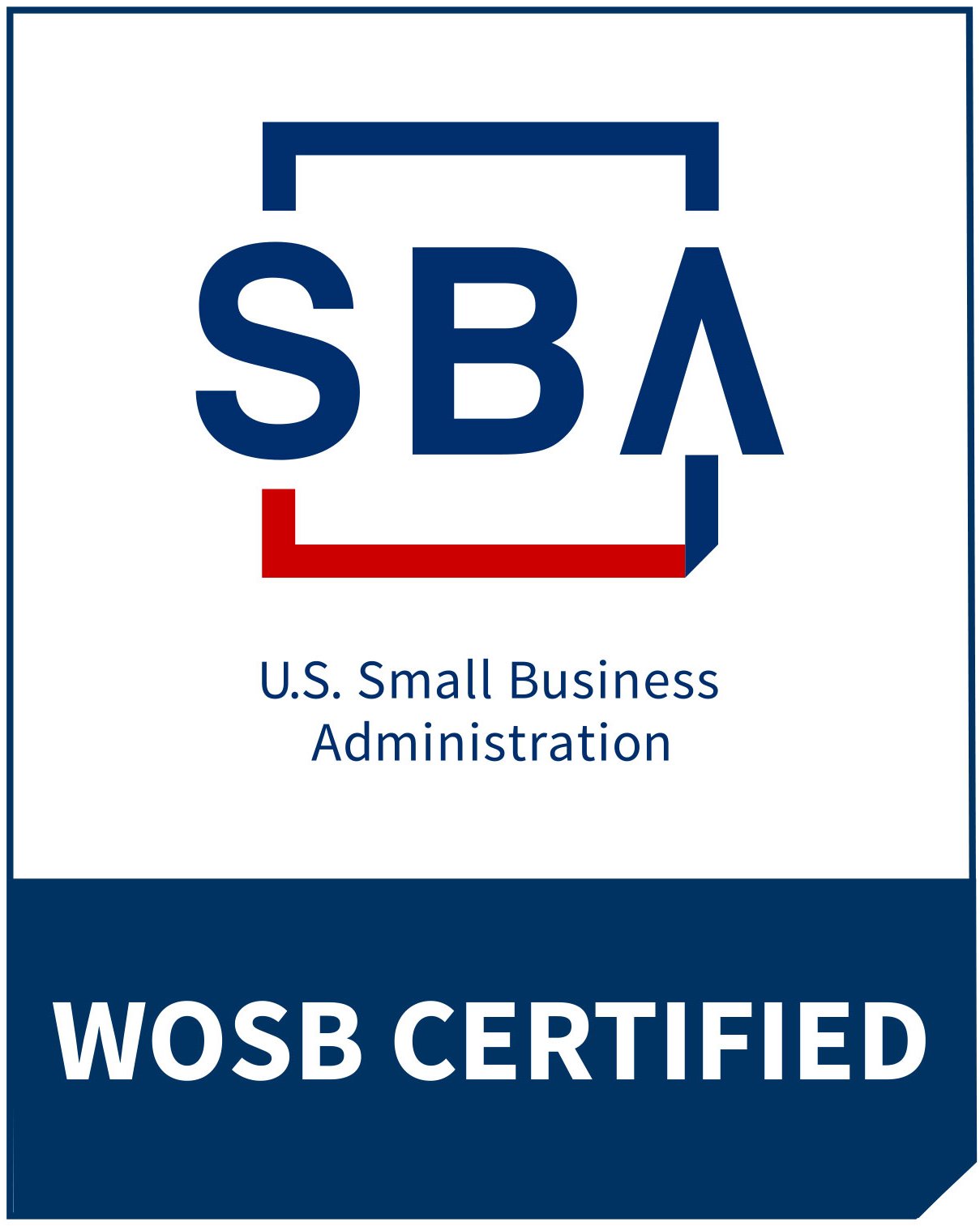 U.S. Small Business Administration Women-Owned Small Business certified badge